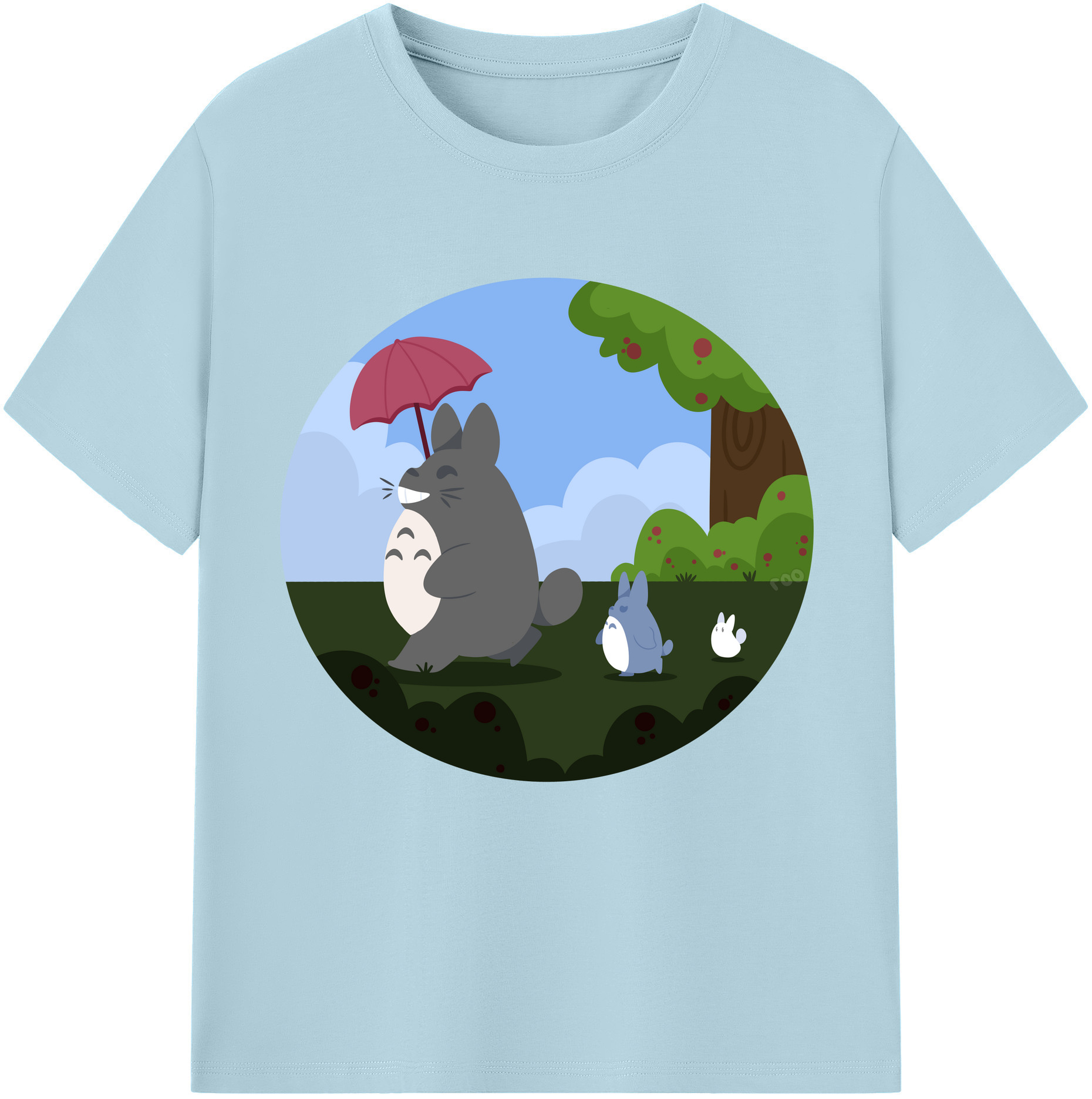 （画像用） となりのトトロ 草壁メイ 草壁サツキ My Neighbor Totoro Satsuki Kusakabe Mei Kusakabe 綿100％半袖Tシャツ（フロントプリント）